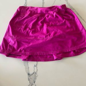 Lululemon Tennis Skirt 6 (long) Dark Pink/Purple